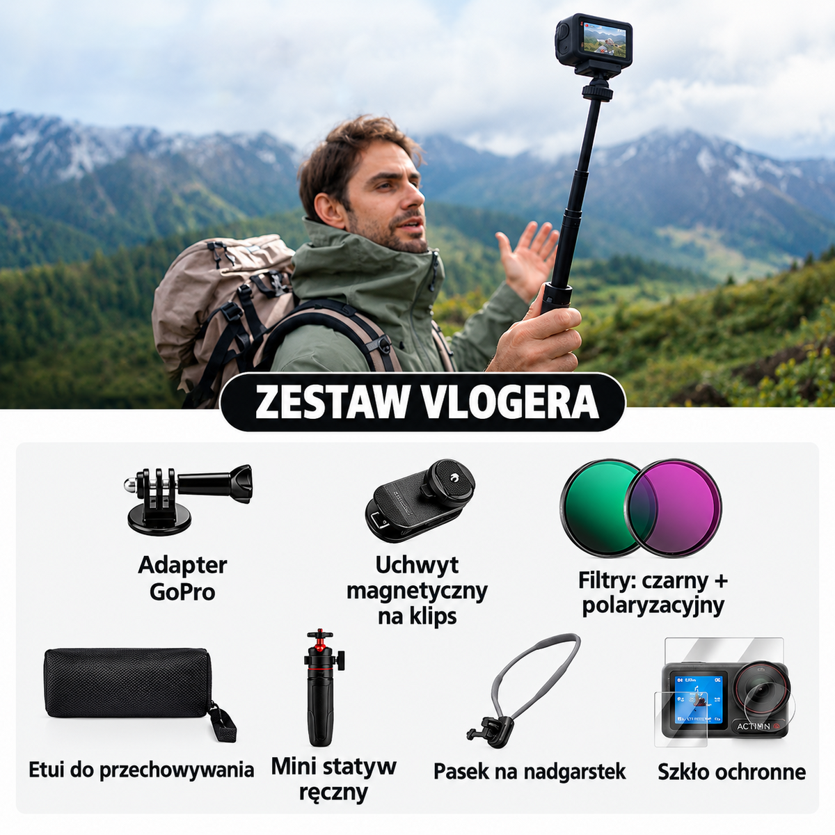 4K 60 FPS sportkamera – Képstabilizálással és WiFi-vel